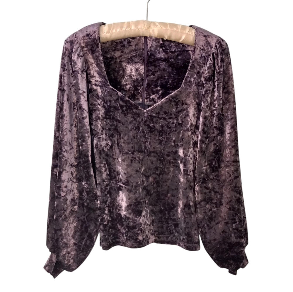 Viertola Studios Women's Crushed Velvet Blouse | US  S